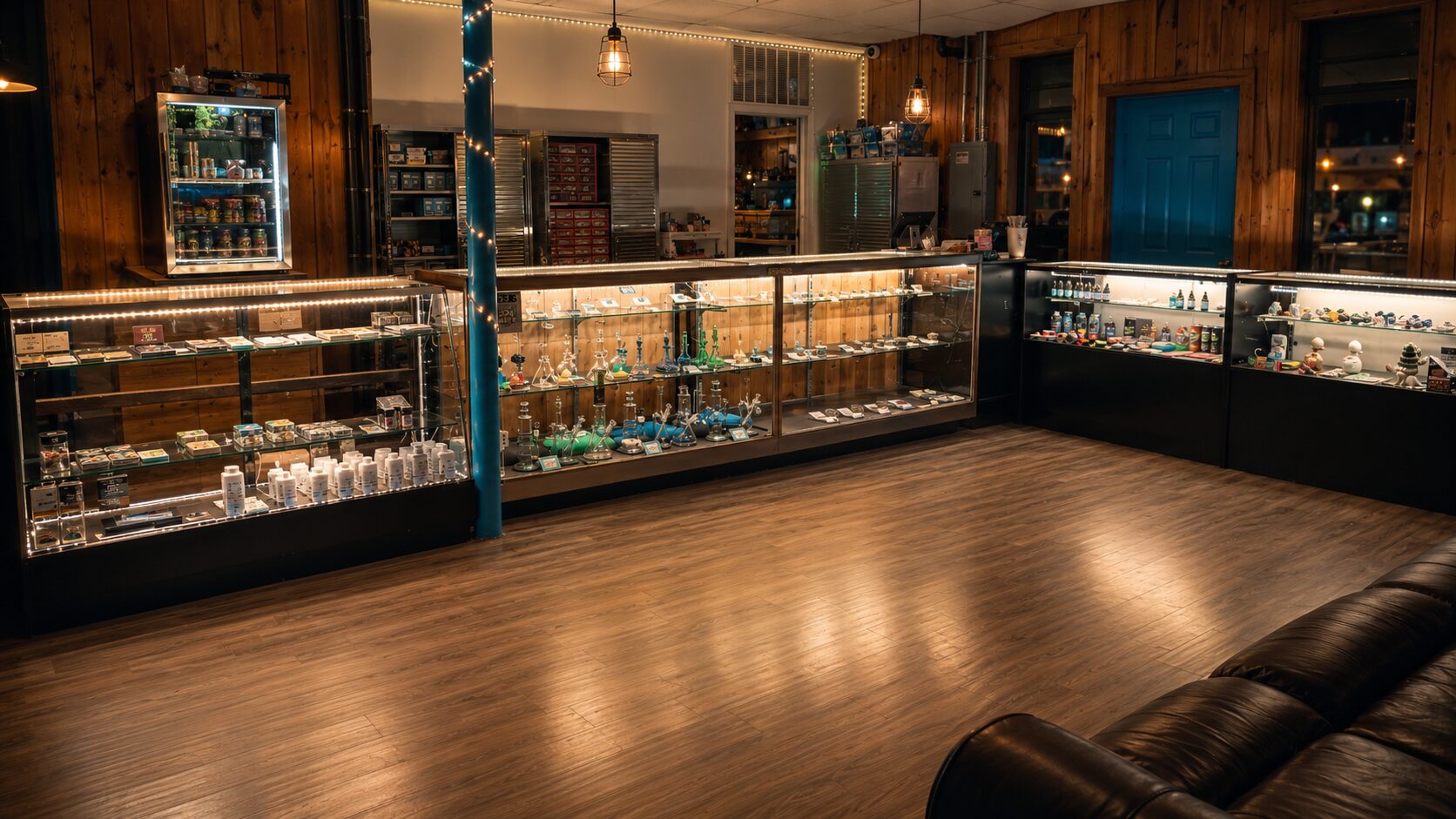 Northeast Alliance Dispensary lobby and display cases