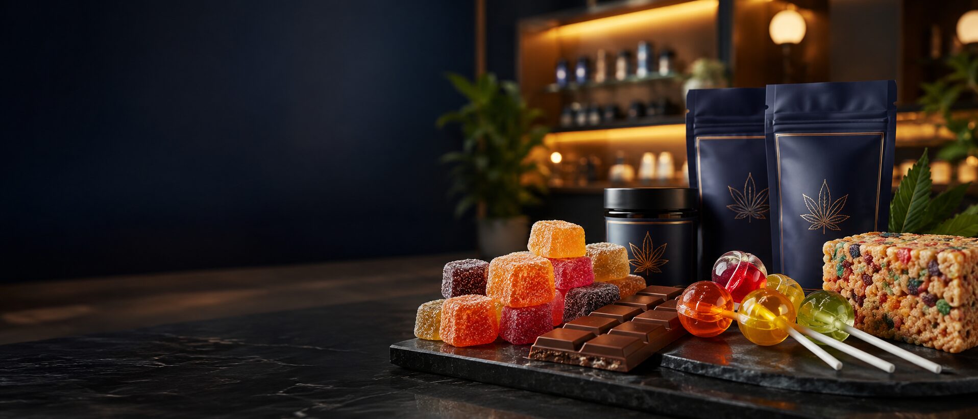 Cannabis gummies chocolate lollipops and Fruity Krispy at Northeast Alliance